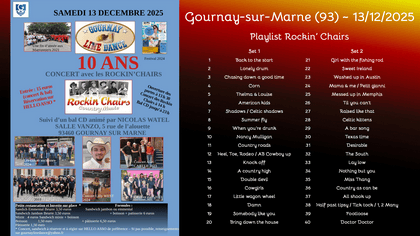 Prochain concert de Rockin' Chairs, groupe orchestre country