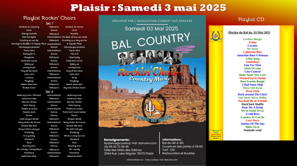 Prochain concert de Rockin' Chairs, groupe orchestre country