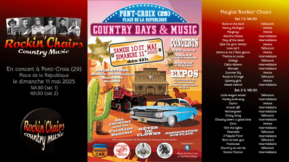 Prochain concert de Rockin' Chairs, groupe orchestre country