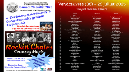 Prochain concert de Rockin' Chairs, groupe orchestre country
