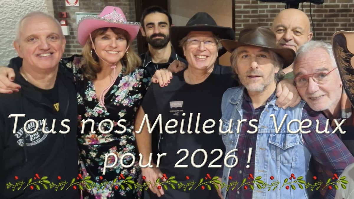 Bonne Année 2026 de la part de Rockin' Chairs, groupe orchestre country