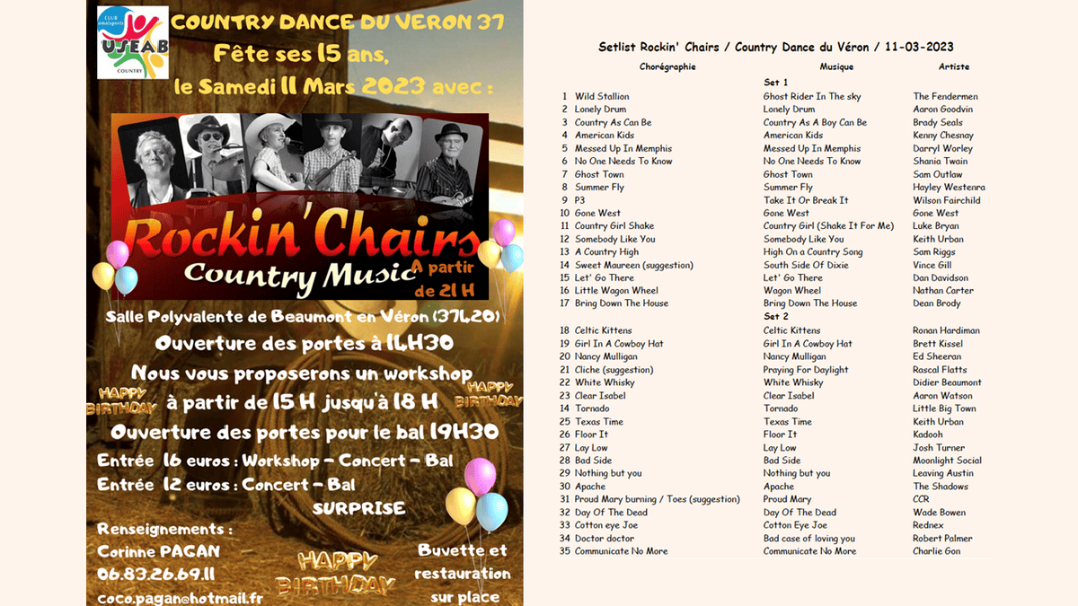 Rockin' Chairs chez le Country Dance du Véron - Beaumont-en-Véron