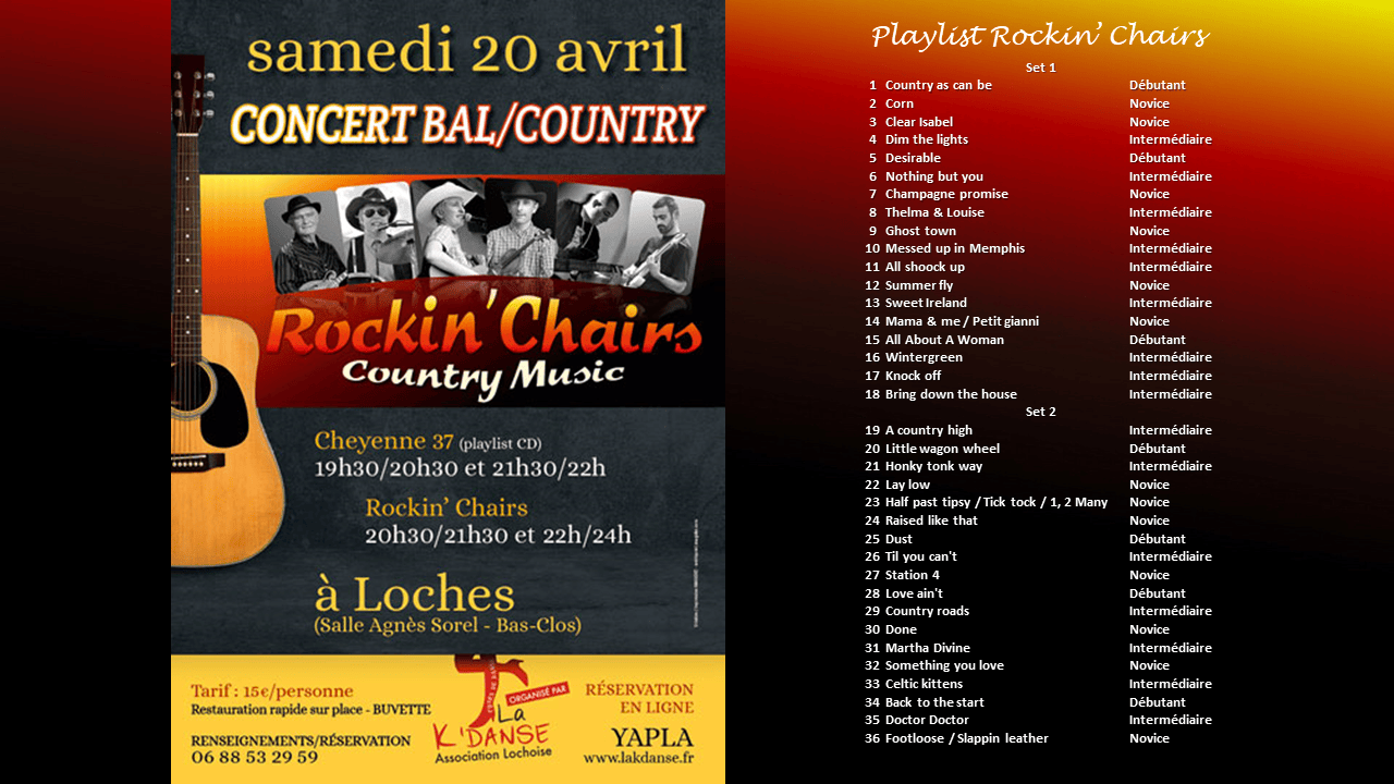 Rockin' Chairs chez La K'Danse à Loches (37) / photo Eric Caumes