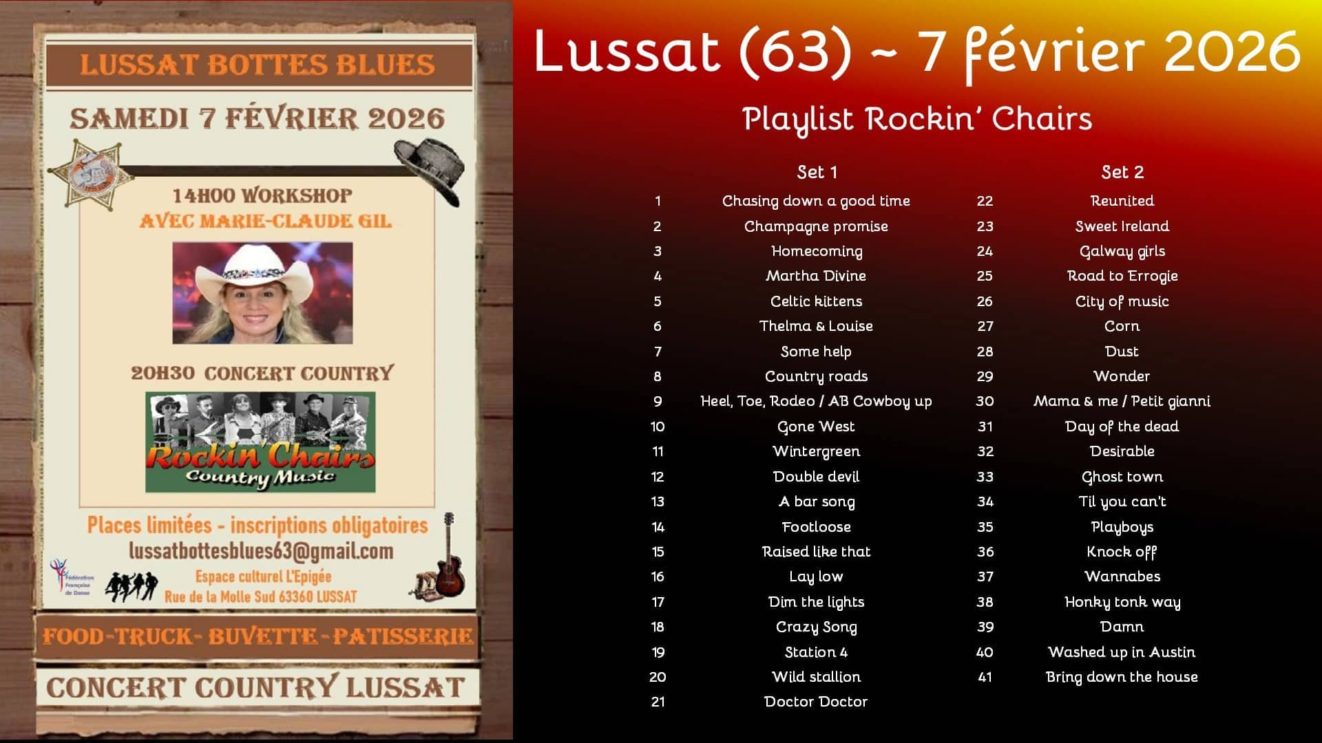 Concert chez les Lussat Bottes Blues à Lussat (63)