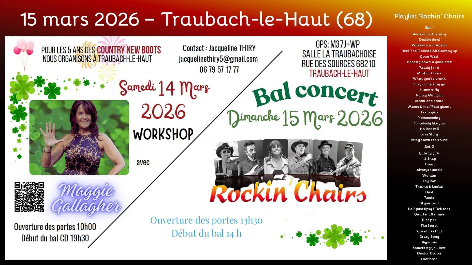 Concert chez les Country New Boots à Traubach-le-Haut (68)