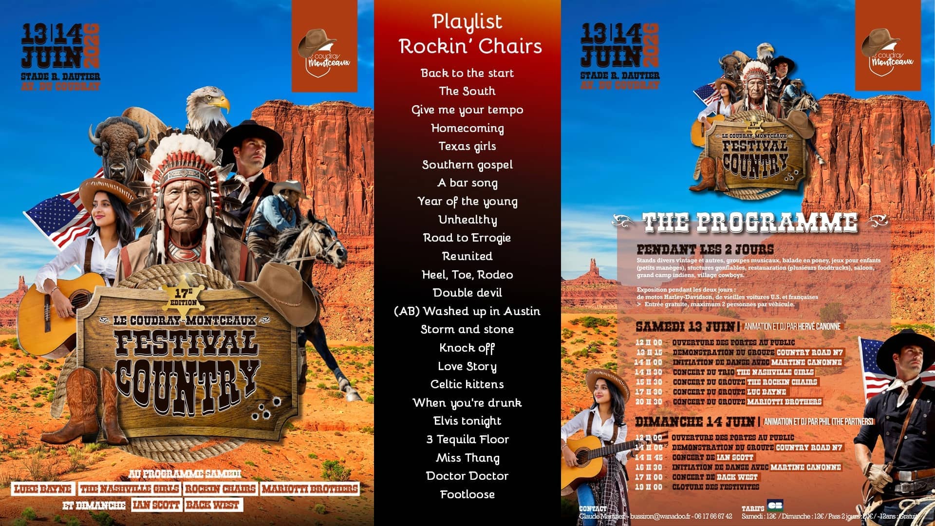 Concert pour le Festival Country du Coudray-Montceaux (91)