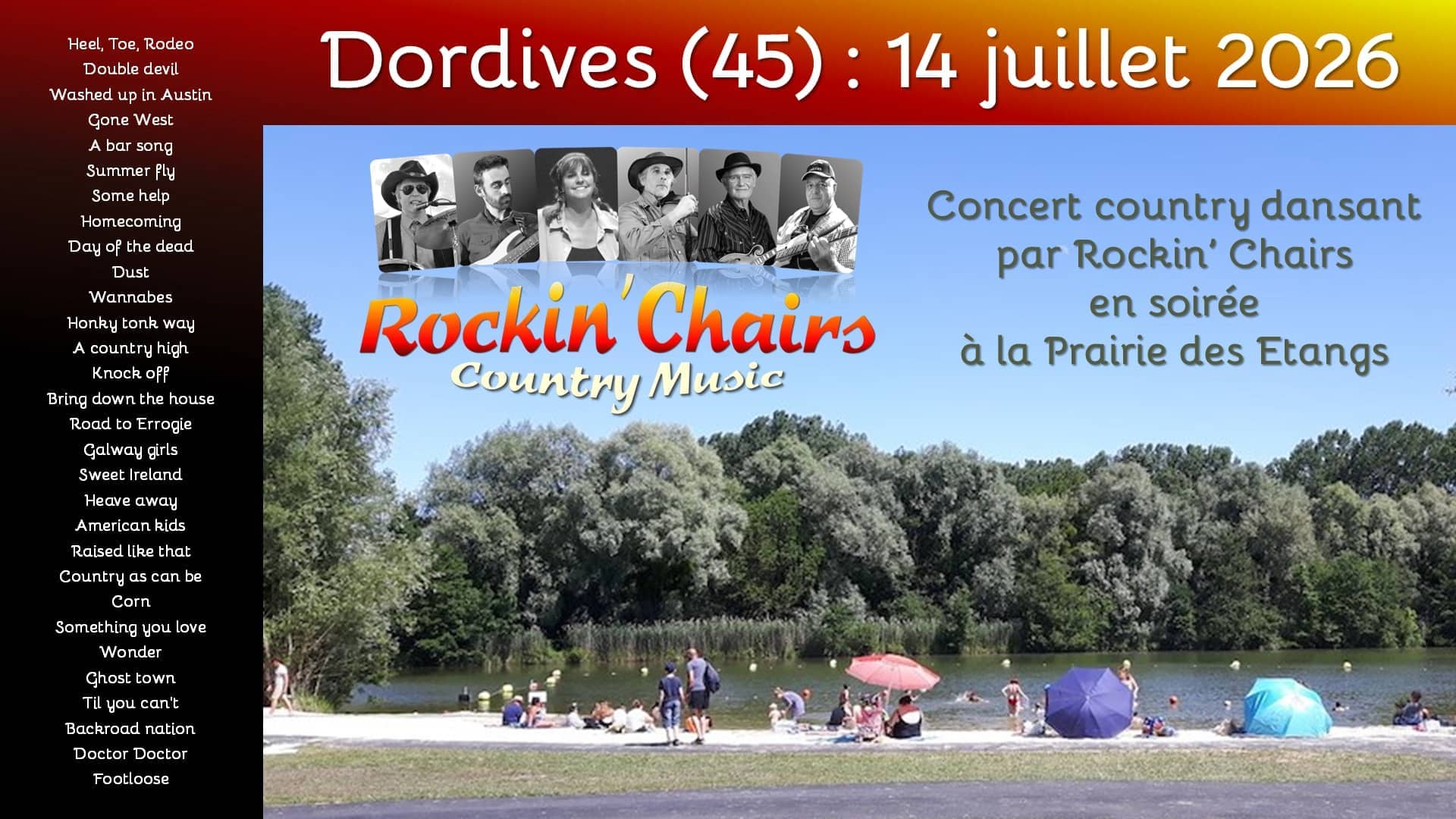 Concert pour l'Estival de Dordives (45) - Photo : Rockin' Chairs