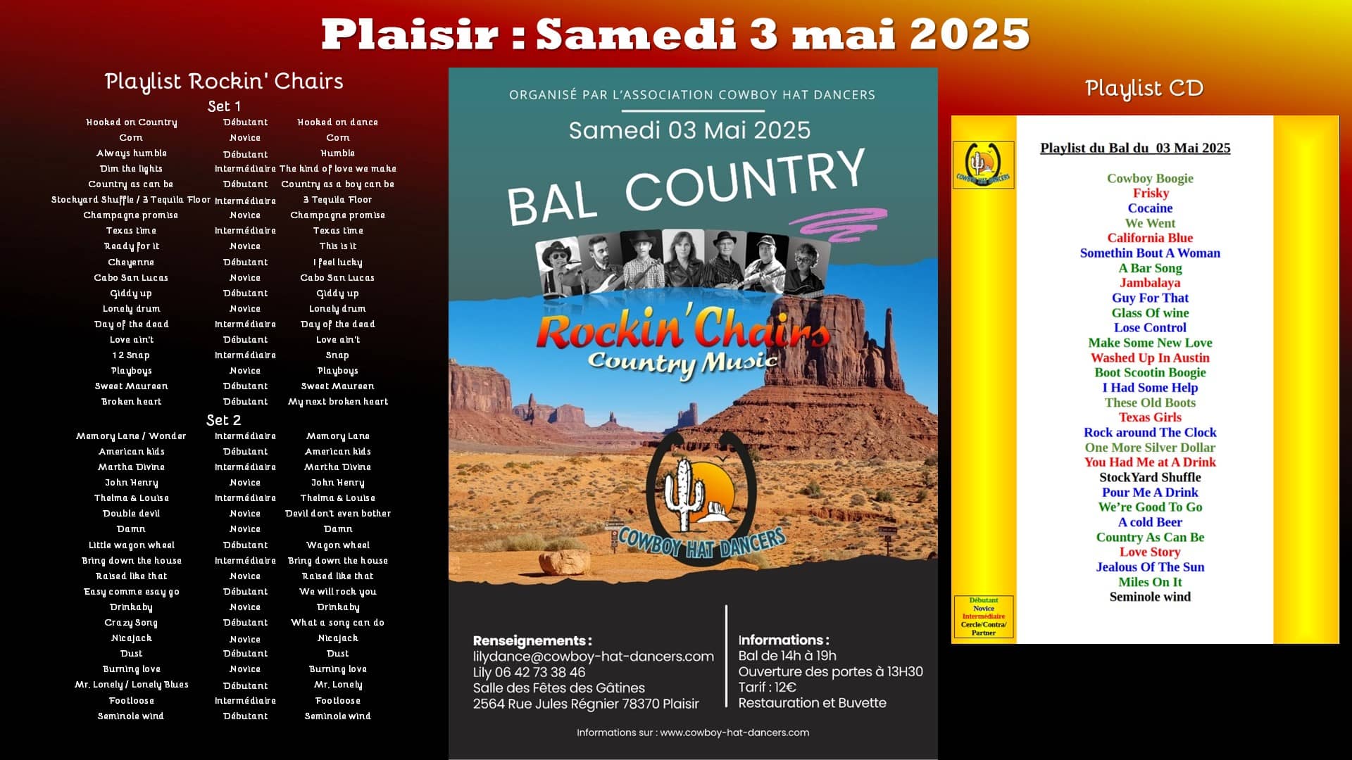 Rockin' Chairs chez les Cowboy Hat Dancers - Plaisir (78)