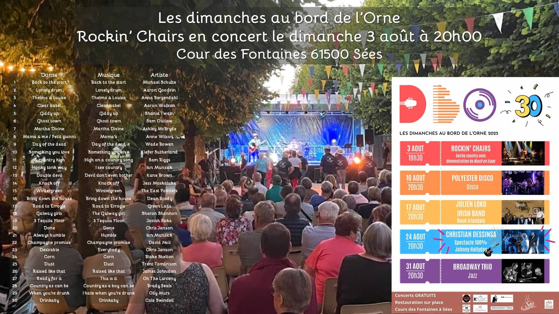 Rockin' Chairs au festival des Dimanches au bord de l'Orne - Sées (61)