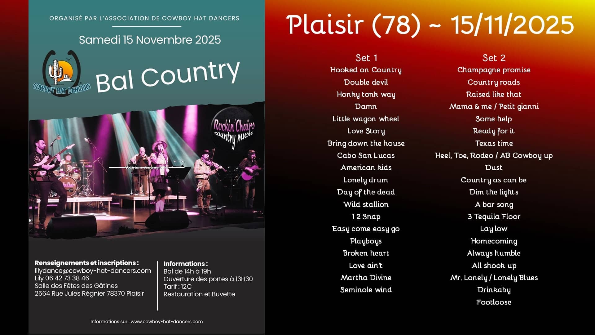 Rockin' Chairs chez les Cowboy Hat Dancers - Plaisir (78) - photo Eric Caumes