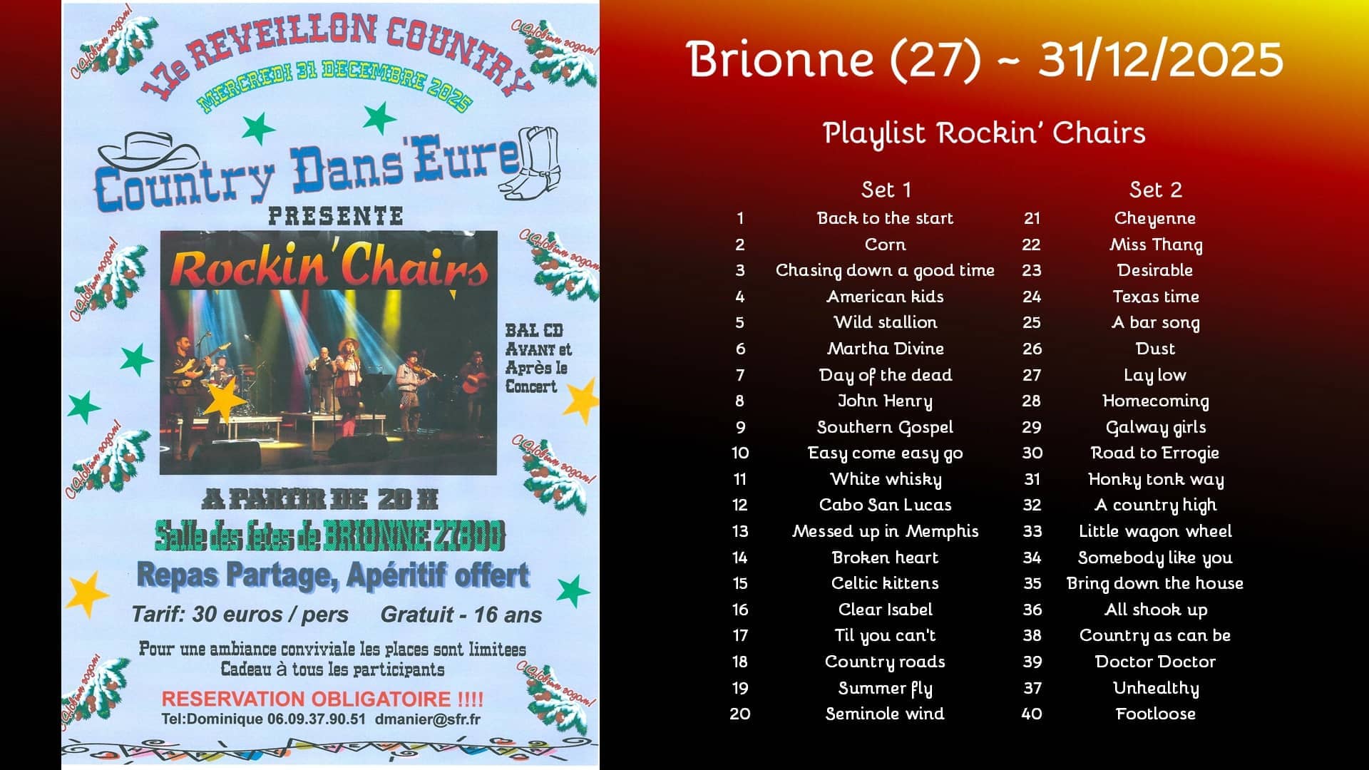 Réveillon chez les Country Dans'Eure - Brionne (27)